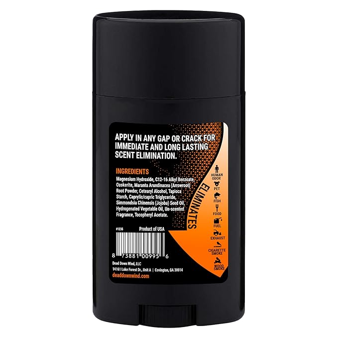 Dead Down Wind BLACK Premium Natural Deodorant Solid 2.75 oz