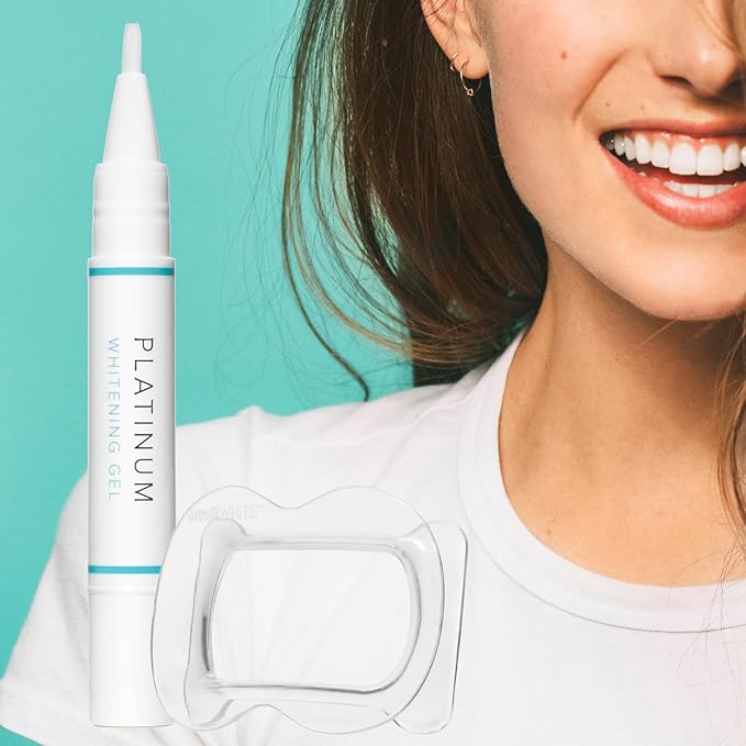 intelliWHITE Platinum Teeth Whitening Pen Kit with Mouth Guard, 14% Hydrogen Peroxide Whitening Treatment, Removes Stains, Safe for Veneers Crowns & Caps, Dentist Formulated, Made in USA