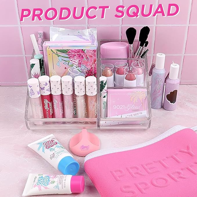Petite 'N Pretty 10K Shine Lip Gloss Set for Kids, Teens & Tweens – Charmed Life, Pink Pact & Gia Pink – High-Shine, Non-Sticky, Safe Lip Gloss Trio Gift Paraben-Free Makeup Kit
