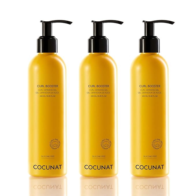 COCUNAT - 3 Curl Booster - Defining Gel - Defines curls without frizz - Eliminates frizz - Deeply moisturizing - Curl - Silicone Free - 8.5 fl oz
