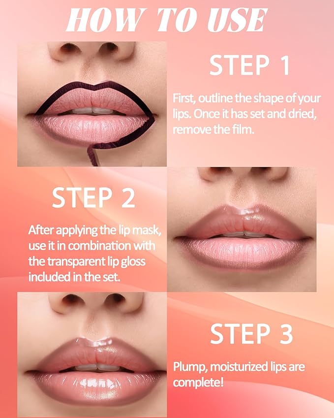 Nude Brown Peel off Lip Stain Oil Set,Matte Long Lasting Waterproof Lip Liner Stain Tattoo Peel off,Nourish Non-Sticky Glossy Clear Lipgloss, Natural High Pigment,Transfer-Proof Lip Combo for Women-03