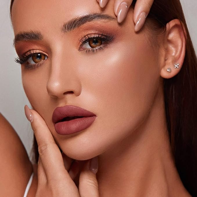 MAKI YIKA Red Lipstick Set for Women Color Stay Long Lasting Lipsticks Nude Red Pink Lipstick Transferproof Cruelty-Free Lip Color |Nude/DarkRed/HotPink