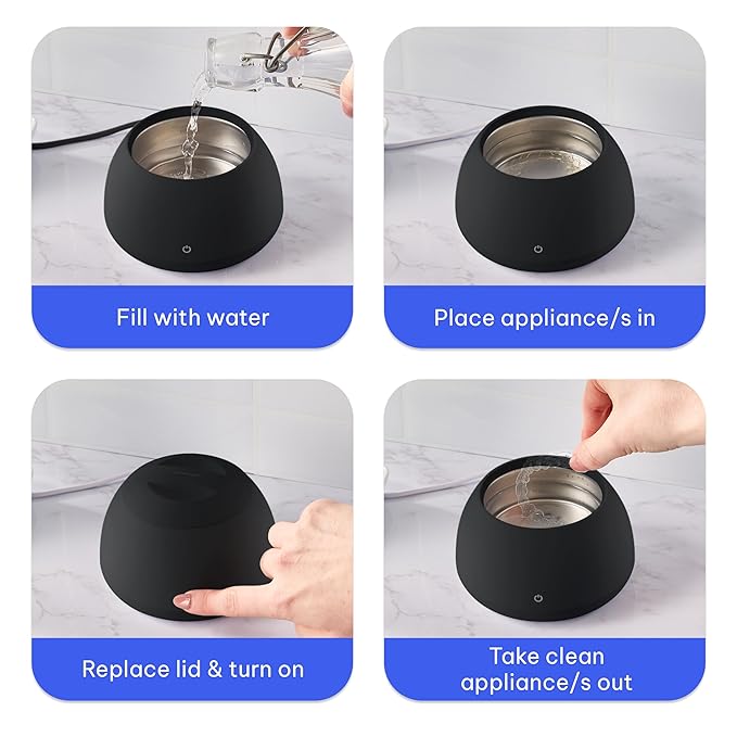 Zima Dental Pod: Ultrasonic Retainer Cleaner. The Original Retainer Cleaner Machine, Aligner Cleaner, Nightguard Cleaner, Mouthguard Cleaner, Denture Cleaner. Ultrasonic Cleaner For Oral Dental Care