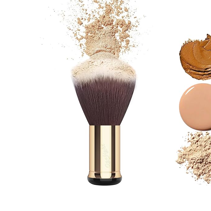 Kabuki Brush Blush Brush - with 3D Gradient Density Ultra-Soft Synthetic Bristles, Lightweight Non-Shedding Blush & Foundation Makeup Tool