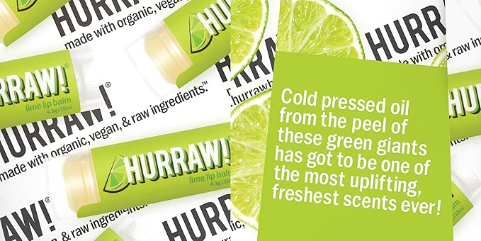 Hurraw! Lime Lip Balm: Organic, Certified