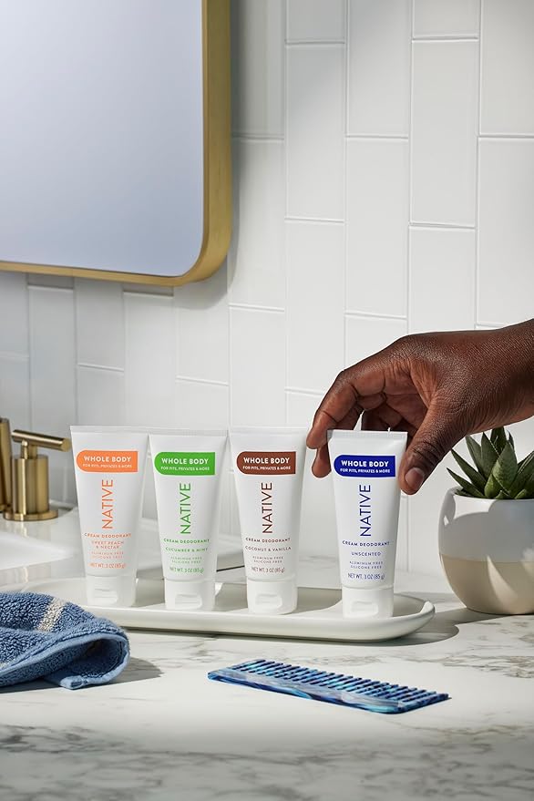 Native Whole Body Deodorant Cream Contains Naturally Derived Ingredients, Deodorant for Women & Men | 72 Hour Odor Protection, Aluminum Free with Coconut Oil and Shea Butter | Cucumber & Mint