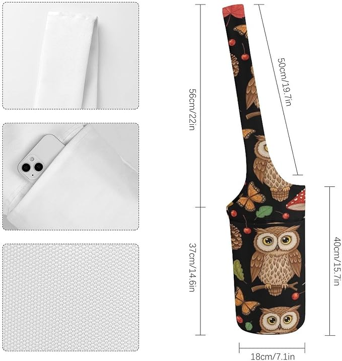 Portable Single Shoulder Yoga Mat Bag Carrier with Pocket Spacious Storage for Yoga Gym Fitness