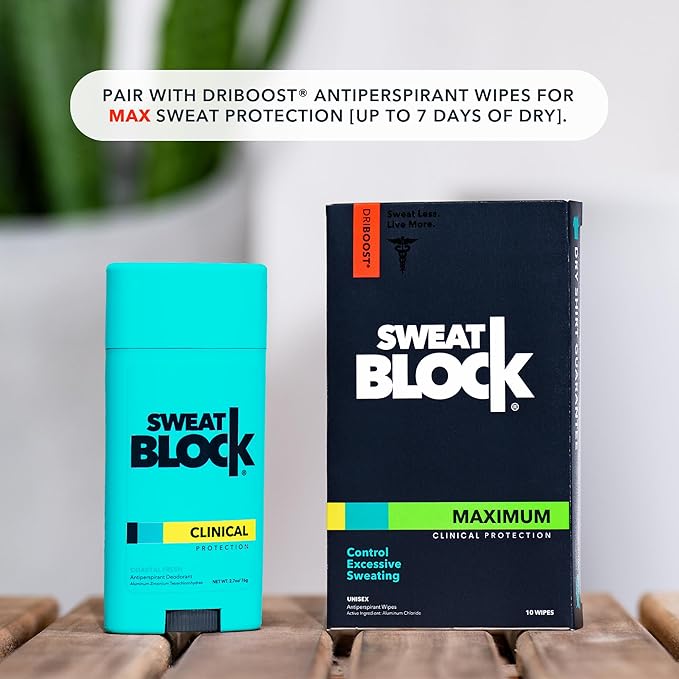 SweatBlock Deodorant Antiperspirant for Women & Men | 48 Hour High Degree Sweat & Odor Protection | Non Irritating Smooth Glide | Coastal Fresh Scent (1 Pack)