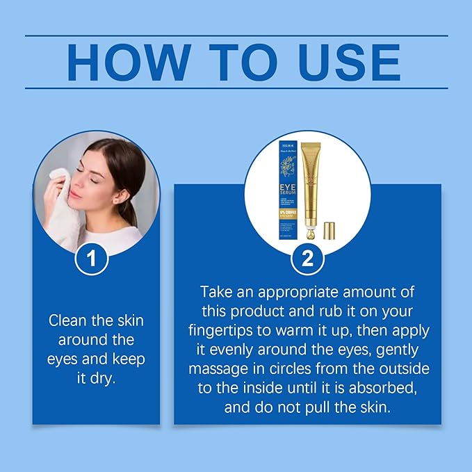 Retinol Eye Serum for Dark Circles & Puffiness with Niacinamide, Hyaluronic Acid & Caffeine - Anti-Aging Under Eye Treatment for Wrinkles, Brightening, Firming & Depuffing