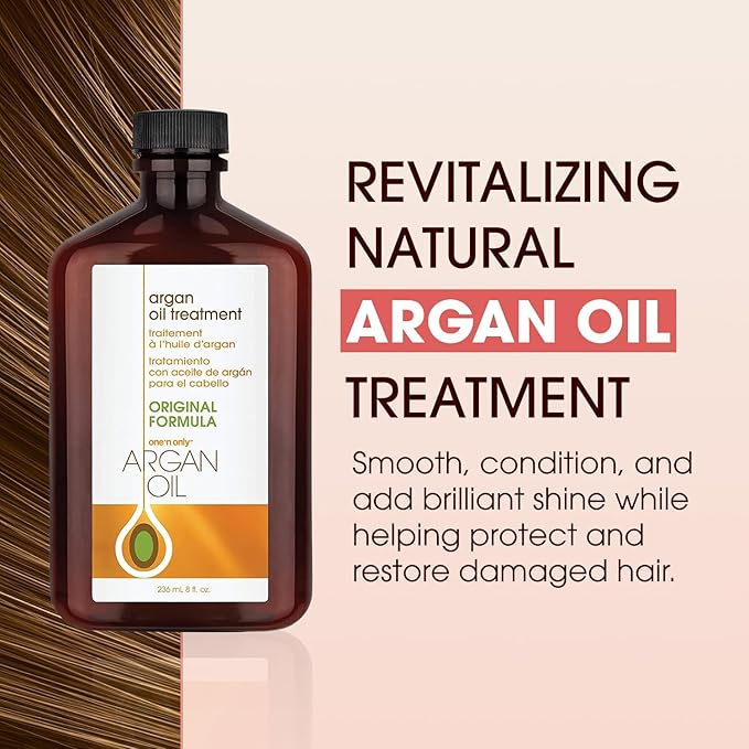 One 'n Only Argan Oil Hair Treatment - Lightweight & Hydrating Hair Oil for Natural, Wigs & Extensions - Shine Enhancing, Heat Protectant & Frizz Control (3.4 oz, 3pk)