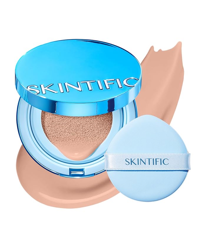 Velvet Matte Cushion Foundation Blue #0CN Cool Porcelain| Full Coverage,12H Oil Control,Ideal for Oily & Combination Skin,Waterproof,Long-Lasting, Lightweight, Hydrating,Transfer-Proof