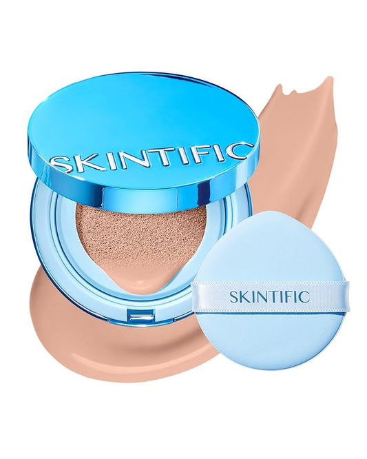 Velvet Matte Cushion Foundation Blue #0CN Cool Porcelain| Full Coverage,12H Oil Control,Ideal for Oily & Combination Skin,Waterproof,Long-Lasting, Lightweight, Hydrating,Transfer-Proof