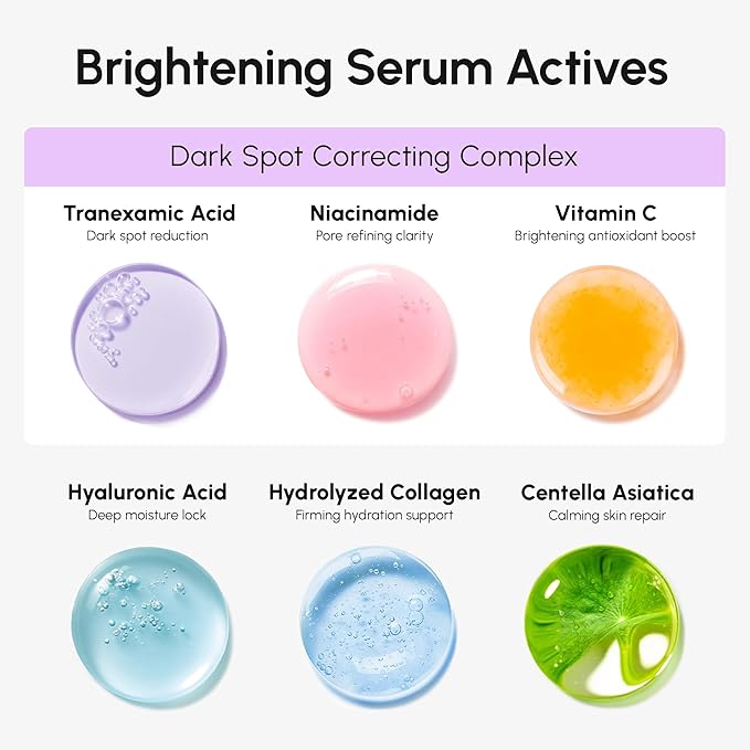 MAREE 20% Tranexamic Acid Serum Complex with Niacinamide & Vitamin C – Serum for Face & Body Dark Spot Corrector – Age Spots Hyperpigmentation Care Remover – Brightening Acido Tranexamico para Manchas