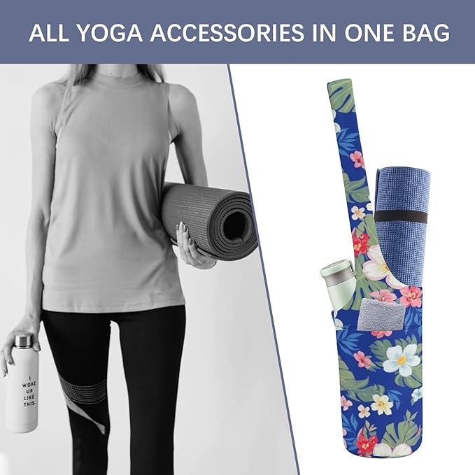 Stylish Yoga Mat Bag for Women Exercise Mat Holder with Shoulder Strap Yoga Mats Totes Sports Storage Bag