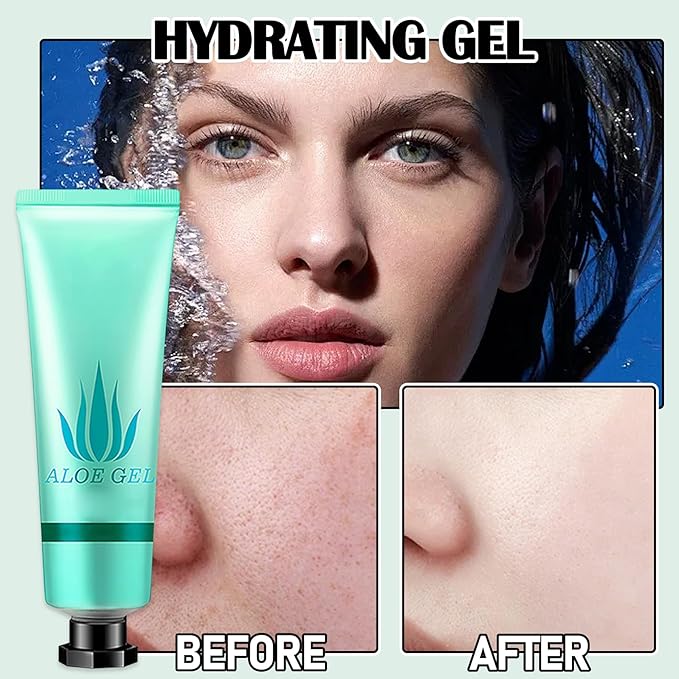 Fusang 8Pcs Organic Aloe Vera Gel for After Sun Skin Care,Natural Moisturizing Aloe Vera Gel for Face & Body,Easy to Portable Face Moisturizer,Travel Size Pure Vera Aloe Gel for all Skin Types K