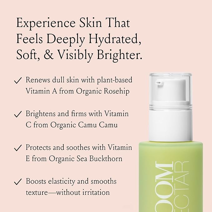 Boom Nectar ® Deep Moisturizing Eye & Face Serum for Sensitive Skin, Facial Serums for Aging Skin to Hydrate and Renew Complexion, Vitamin C Serum from BOOM Beauty by Cindy Joseph - 1.7 Oz