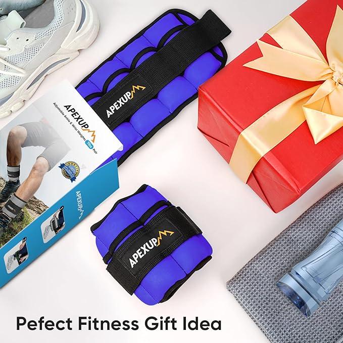 APEXUP 7 lbs/Pair Adjustable Ankle Weights for Women