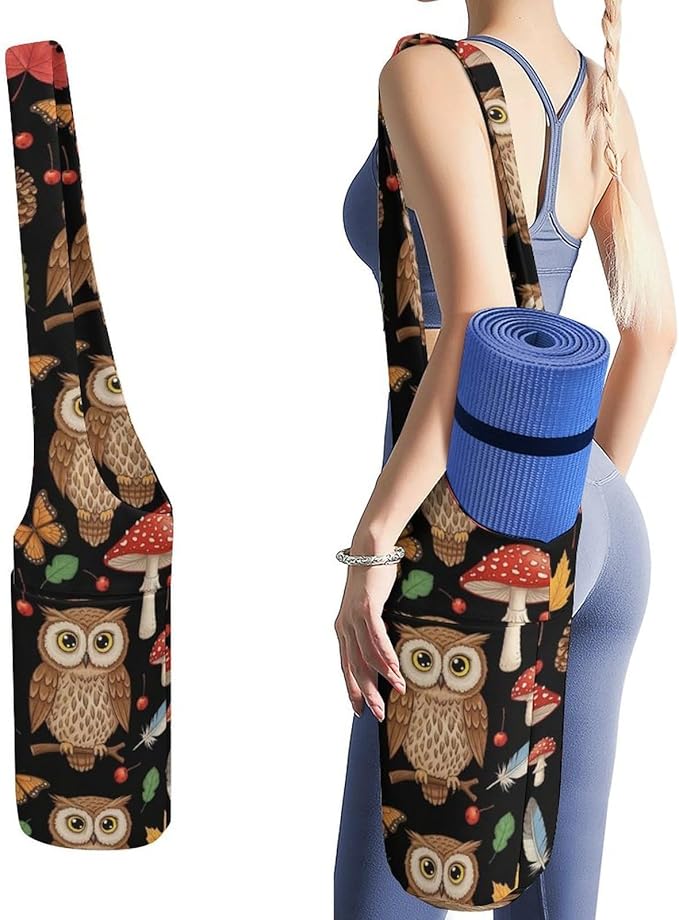 Portable Single Shoulder Yoga Mat Bag Carrier with Pocket Spacious Storage for Yoga Gym Fitness