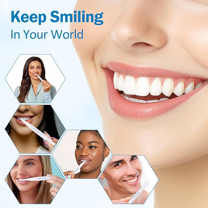 Teeth Whitening Pen - Professionally Stain Removal Teeth Whitening Gel Formula, No Sensitivity Effective Teeth Whitener, Mint (0.11 Fl Oz (Pack of 4))