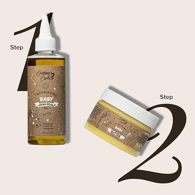 Cristina's Curls Nourishing Baby Hair & Scalp Oil – Lightweight Massage Oil To Loosen Dry Flakes And Seal Softness
