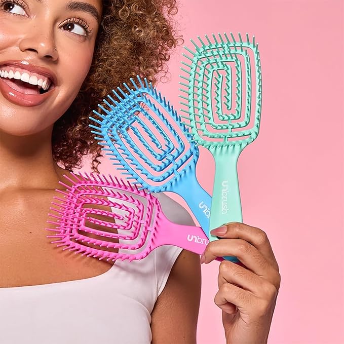 FHI Heat UNbrush Flex Detangling Hair Brush - Blue