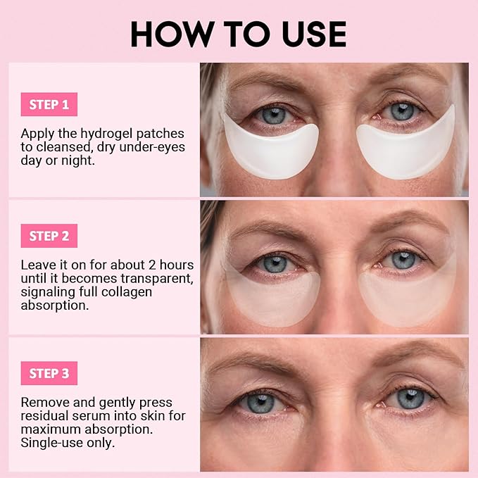 iMethod PDRN Collagen Boost Eye Patches - Under Eye Mask, Instant Lift Eye Mask for Reduce Fine Lines & Wrinkles, Firming Under Eye Patches for Dark Circles, Puffy Eyes, Eye Bags, 8 Pairs