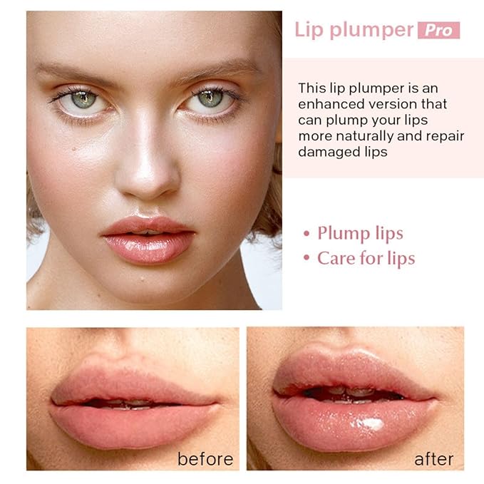 2Pcs Lip Plumper Set,Lip Plumper,Natural Lip