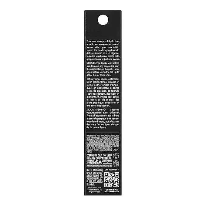 e.l.f. H2O Proof Inkwell Eyeliner Pen, High-pigment, Waterproof Liquid Eyeliner, Delivers A Matte Finish, Vegan & Cruelty-free, Dark Envy