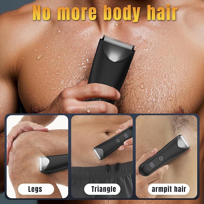 Head Shavers for Bald Men, Body Hair Trimmer for Men Manscape Groin and Ball Trimmer,2 in1 Body and Head Shaver Grooming Kit,IPX7 Waterproof Dry/Wet 6D Electric Razor for Bald with Type-C Charge
