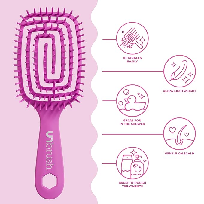 FHI Heat UNbrush Flex Detangling Hair Brush - Pink