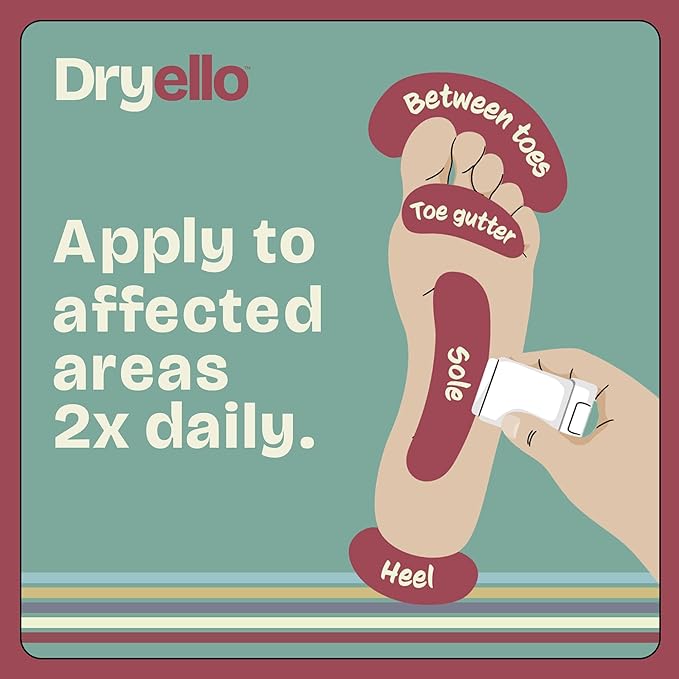 Athlete’s Foot Treatment Stick – Antifungal Stick for Athlete’s Foot, Tolnaftate 1%, Easy Glide-On No Mess Application – 4 Sticks in Total (2-Pack)