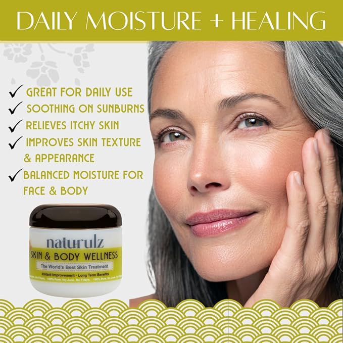 Naturulz Skin & Body Wellness 4oz – Everyday Essentials with Nourishing Coconut oil, Antioxidant-rich Turmeric, Oregano, Parsley, Rosemary & More, Body Butter for Summer Beach Vacation Essentials