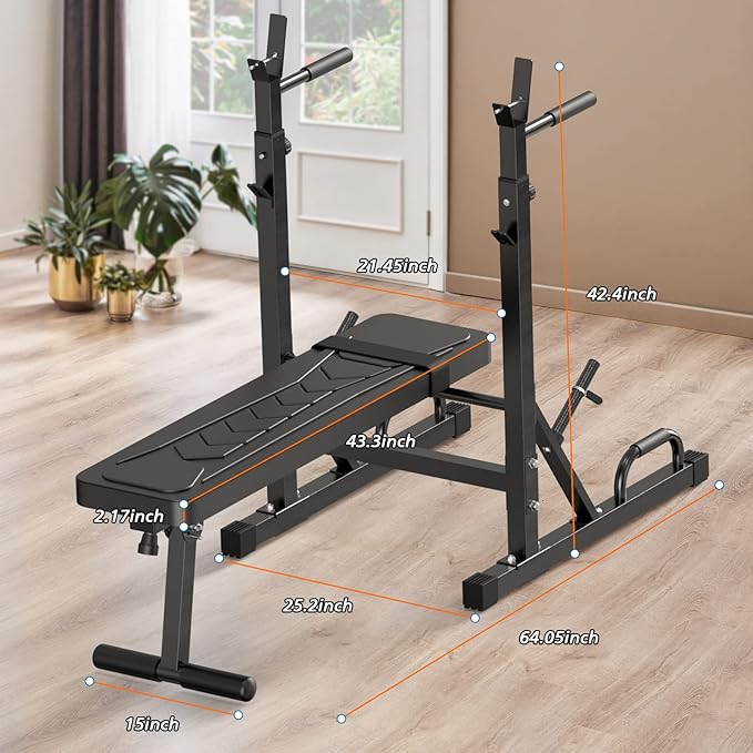 BEKING Weight Bench with Rack