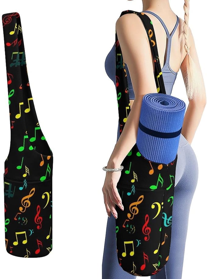 Portable Single Shoulder Yoga Mat Bag Carrier with Pocket Spacious Storage for Yoga Gym Fitness
