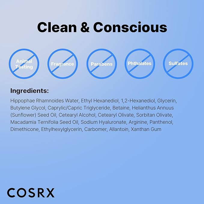 COSRX Hyaluronic Acid Moisturizing Cream, Long-lasting Hydration, Rich Moisturizer for Sensitive Skin 3.52 oz / 100g, Korean Skin Care, Animal Testing Free, Parabens Free