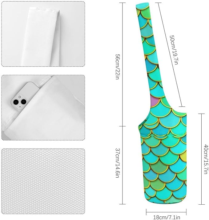 Stylish Yoga Mat Bag for Women Exercise Mat Holder with Shoulder Strap Yoga Mats Totes Sports Storage Bag
