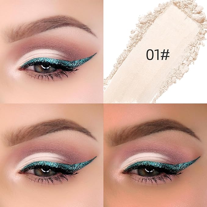 Single Matte Eyeshadow Palette, Moonlight White Eye Shadow Makeup for Women, Smooth Eye-Shadow Powder with Lightweight & Blendable Formula for Daily Eye Shadow Palette Fairy Makeup #01