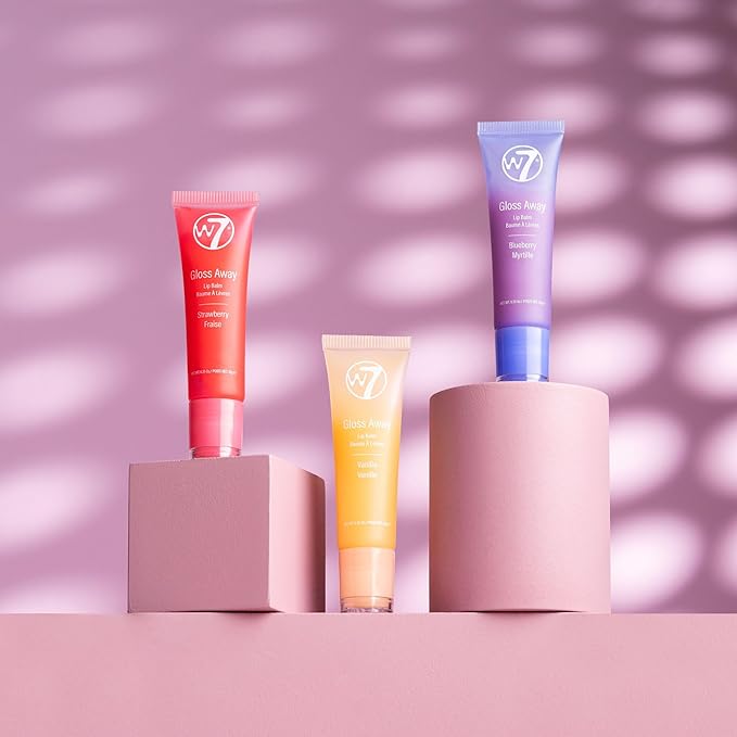 Wloss Away Lip Balm Trio - 3 Piece Vanilla, Strawberry 7 G