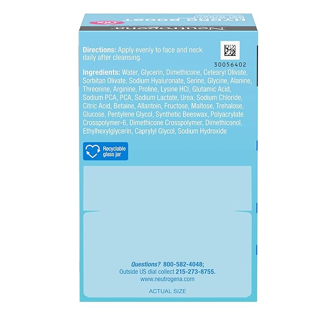Neutrogena Hydro Boost Gel Cream with Hyaluronic Acid, Lightweight Facial Moisturizer for Normal to Dry Skin, Hydrating & Non-Comedogenic Face Cream for Dewy, Plump Skin, Fragrance Free, 1.7 fl. oz