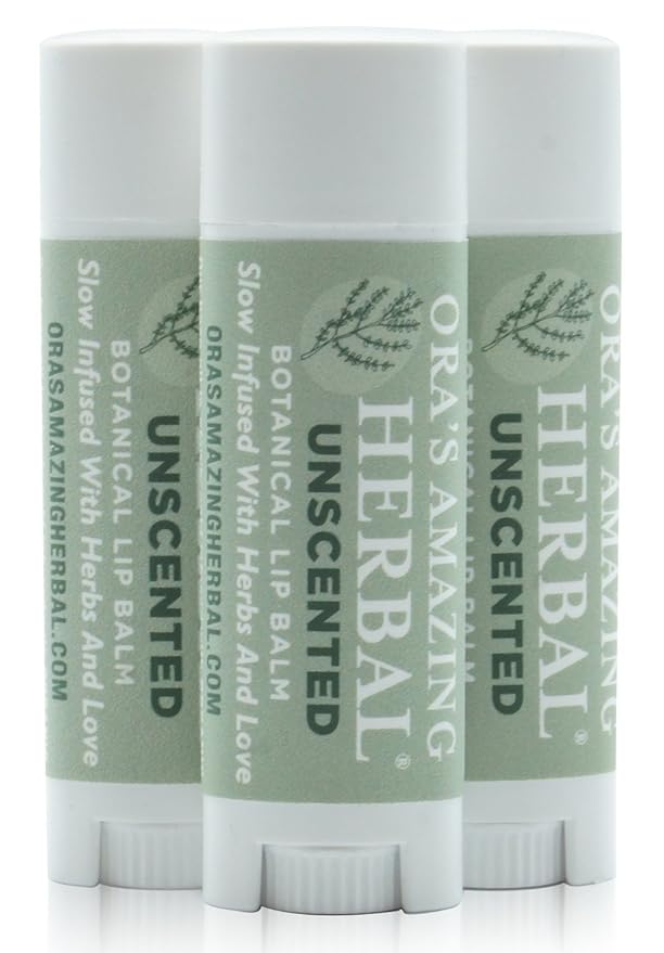 Unscented Lip Balm, Herbal Lip Balm,