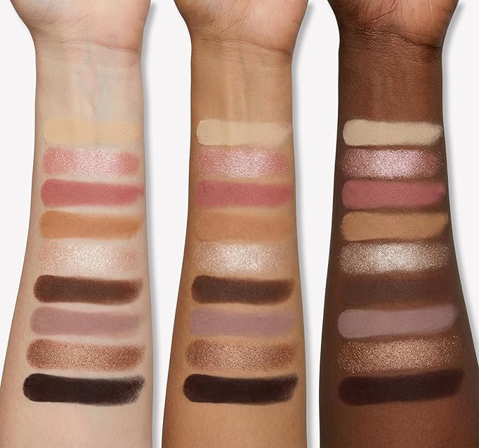 Erinde 9 Colors Nude Eyeshadow Palette, Warm Brown Neutral Eye Shadow Makeup Palette with Mirror, Highly Pigmented Matte Shimmer & Glitter Eyeshadow Long Lasting Blendable for Daily Natural Look