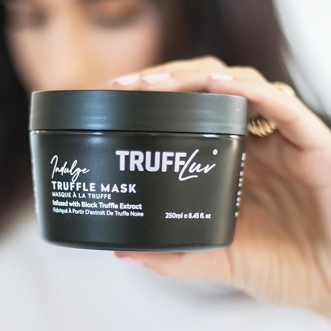 TruffLuv Indulge Collection Truffle Mask - Hydrating Strengthening Hair Mask Anti-Aging Enhances Shine 8.45 Fl Oz | Infused with Black Truffle Extract, Paraben Free, Sulfate Free