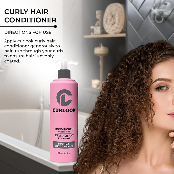 CURLOOK Curly Hair Conditioner | Silicone-Free - 400ml (13.5 oz) | Highly Moisturizing, Strengthens Hair | Made in Canada Curly Hair Products