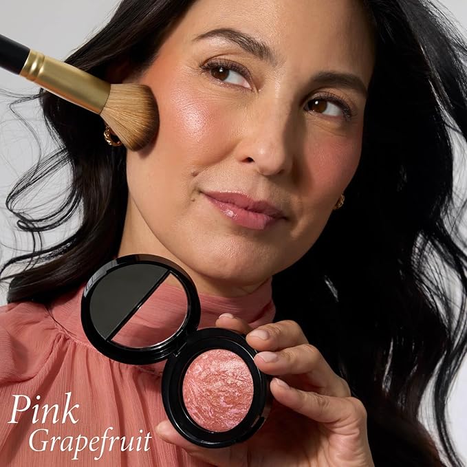 LAURA GELLER NEW YORK Baked Blush-n-Brighten Marbleized Blush for Cheeks - Ethereal Rose - Natural Finish - Buildable Color (Pack of 2)