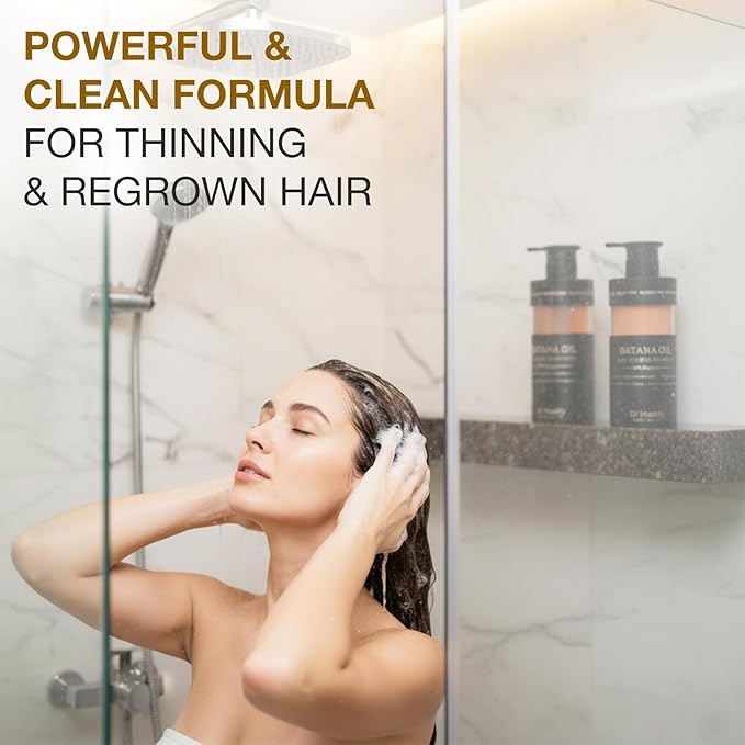 Anti-Thinning Batana Oil Shampoo & Deep Moisturizing Conditioner Set (6.8oz x2) Natural herbal Scent,Clarifying Hair Care,Hair Thickening Product, Women & Men