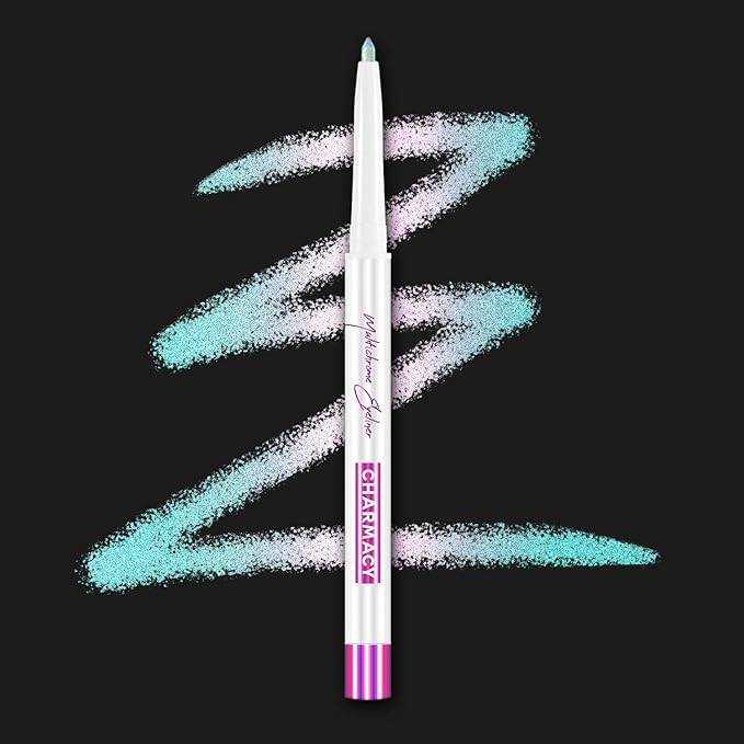 CHARMACY Chameleon Multichrome Eyeshadow Pencil, Shifting Color Eyeliner & Shadow Stick, Waterproof, Long-Lasting, Smudge-Proof Creamy Gel Formula for Metallic Glitter Makeup (B06)