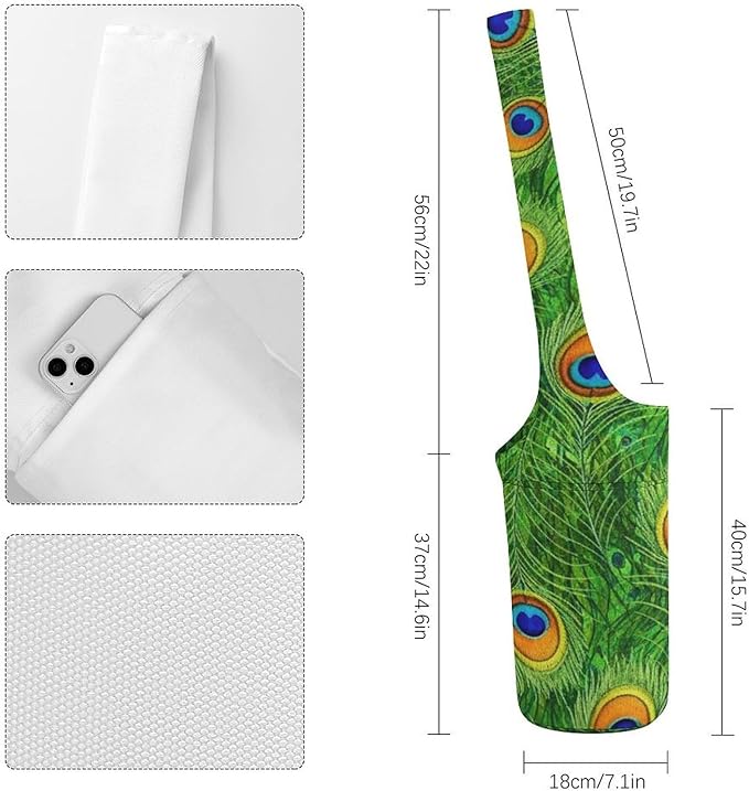Large Yoga Mat Bag Fit Most Size for Ladies Yoga Mats Carrier Bags Multi-Functional Exercise Mat Holder Storage Bag