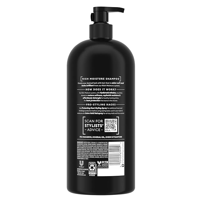 TRESemmé Rich Moisture Hydrating Shampoo with Pump for Dry Hair Formulated With Pro Style Technology 39 Fl Oz