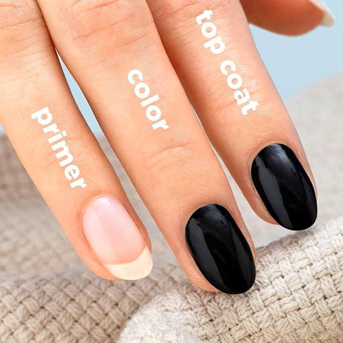 Sally Hansen Miracle Gel Nail Polish Color Grip Primer and Base Coat| Salon Quality, Gel-Like Formula, Two-Step System, No UV Light Needed, Long Lasting | Clear, Glossy
