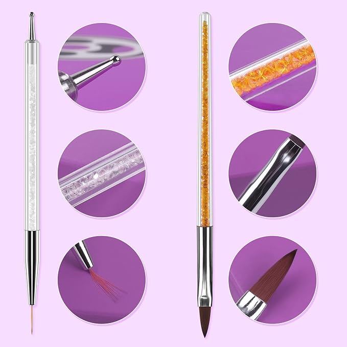 Artdone 9PCS Nail Art Brushes